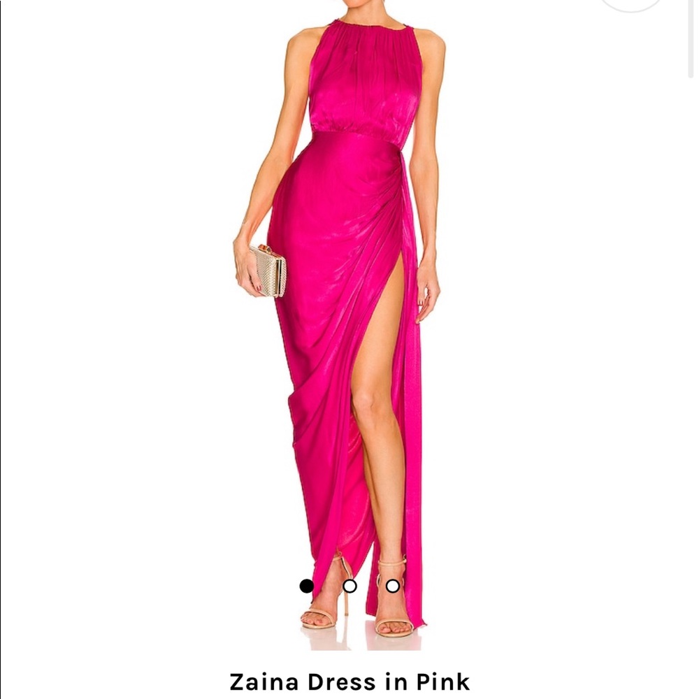 Zaina dress in pink revolve Yaura slit gown